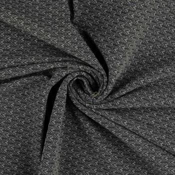 Bengalin Jacquard, schwarz-taupe